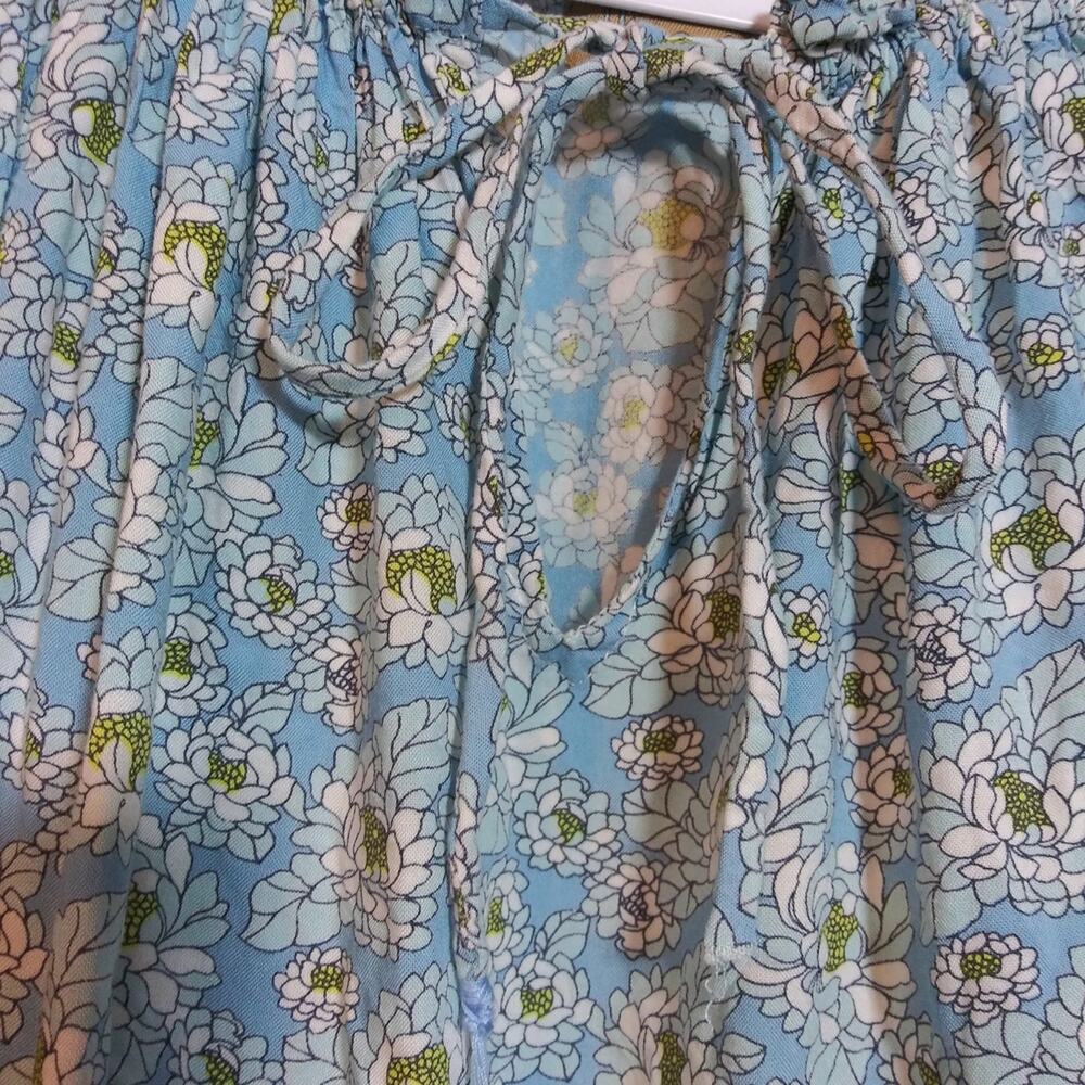 Skemo Margarita Tulum Dress In Floral Blue Off-Shoulder Size XS - Picture 3 of 8